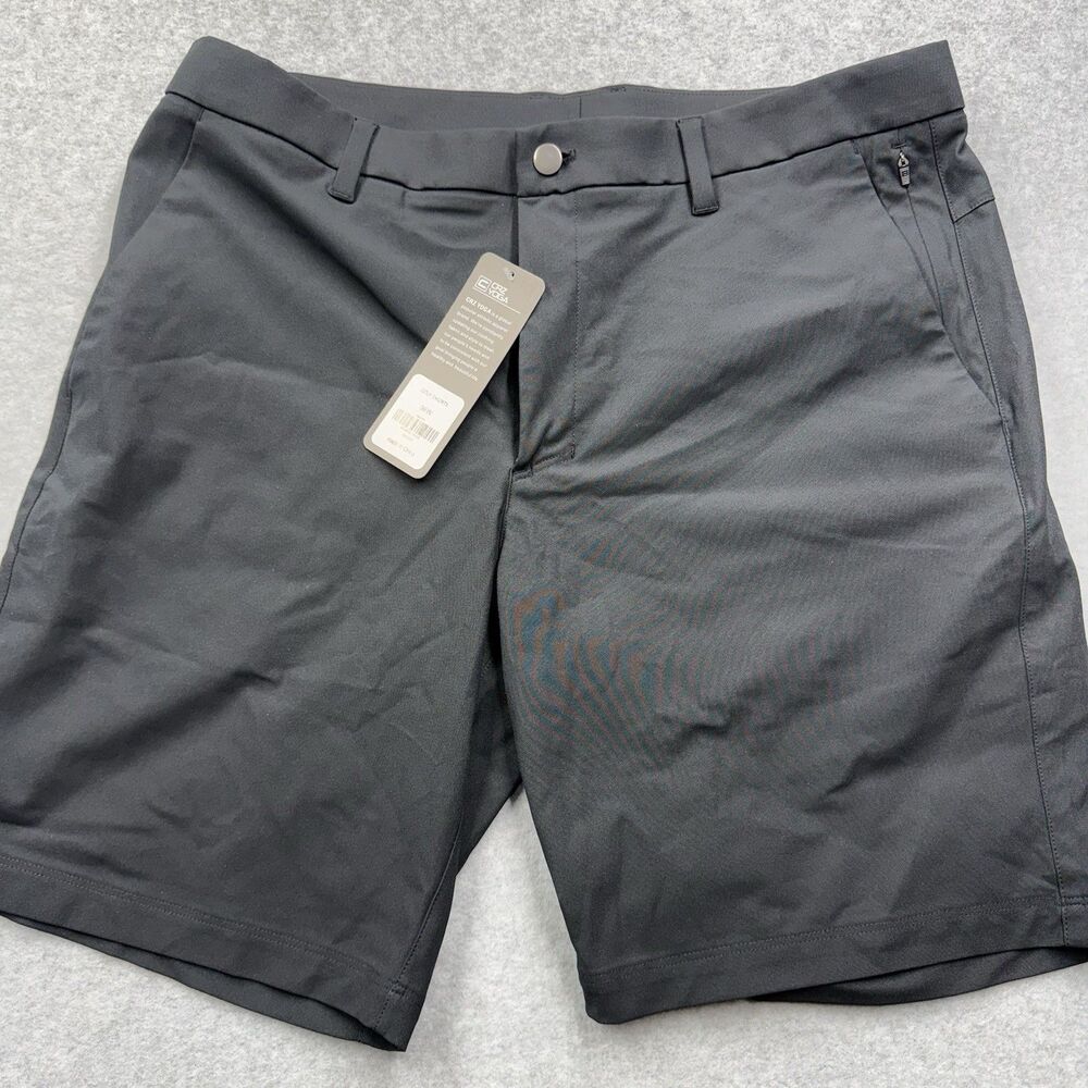 CRZ YOGA Men's Athletic Golf Shorts Black 36W Stretch Polyester Pockets
